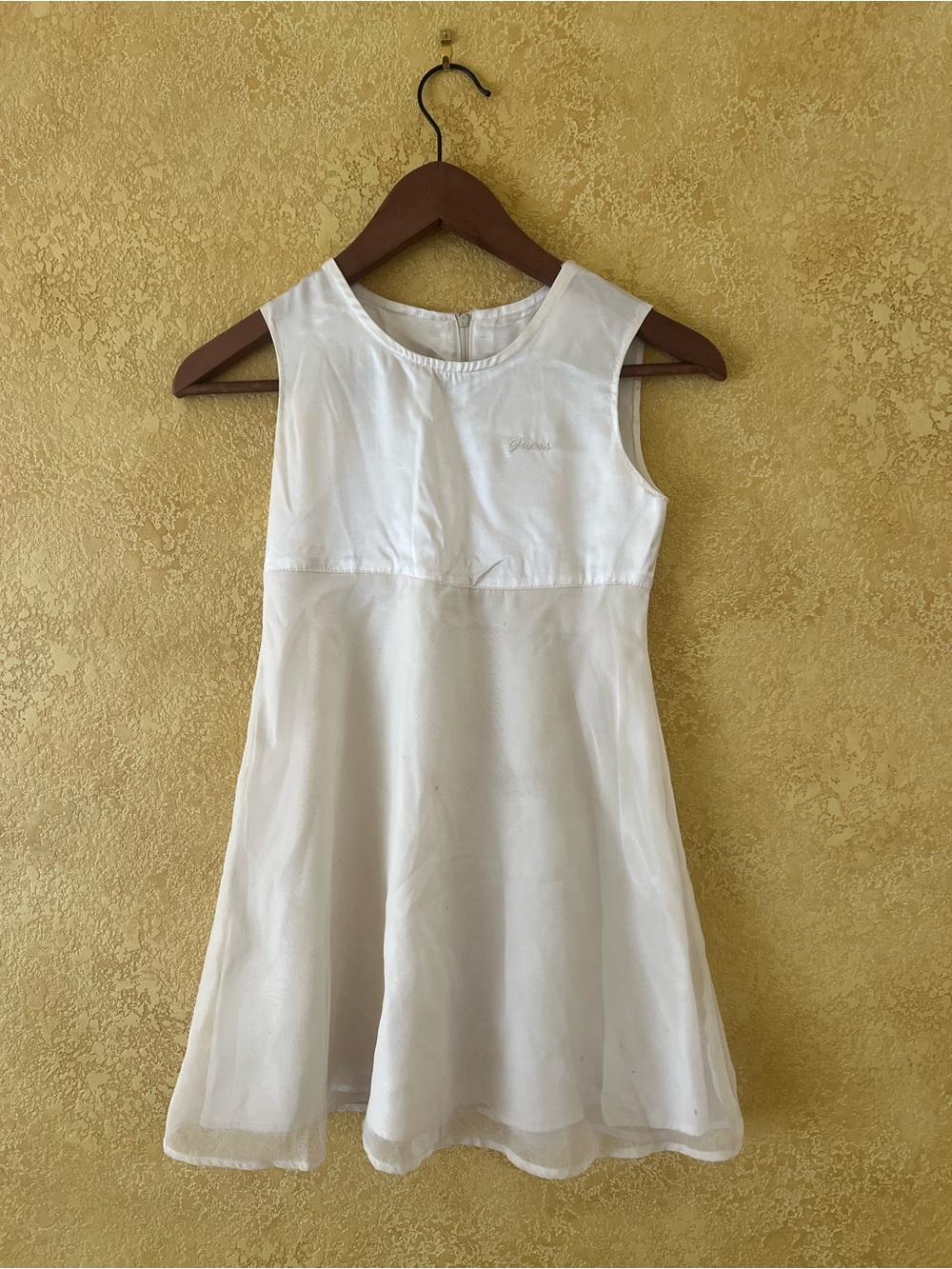 Guess White Girls Sleeveless A-Line Dress